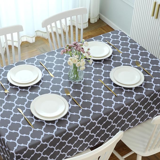 Romanstile Square Plastic Tablecloth, 100% Waterproof Oil-Proof Checkered PVC - Image 5