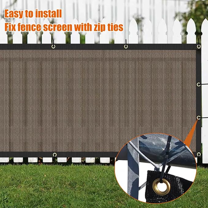 AYOHA 4' x 105' Privacy Fence Screen Fabric Mesh Shade Net Cover, Heavy Duty - Image 6