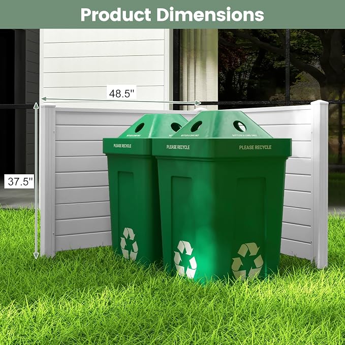 Giantex 2 Panels Air Conditioner Fence, Decorative Trash Can Enclosure - Image 7