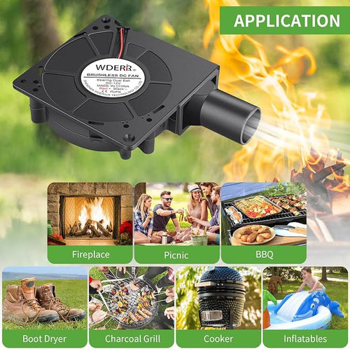 120mm x 32mm Small BBQ 12V Electric Blower Fan - Image 2