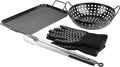 Grill Topper BBQ Grilling Matte Black Pan/Tray 5-Pcs Value Pack by Unknown