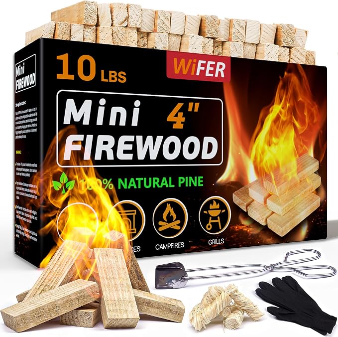 Mini Fire Stick with Fire Starter & Tongs, Tabletop Fire Pit, BBQ Grill by Unknown