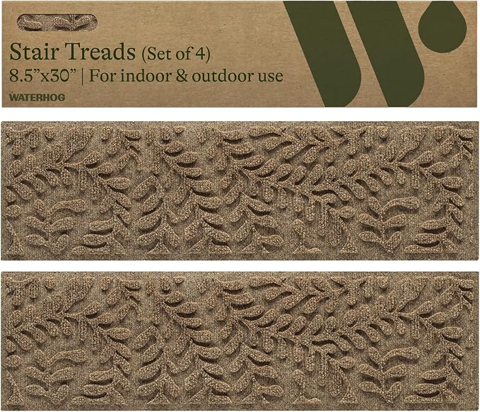 Bungalow Flooring Waterhog Stair Treads – 8 1/2 x 30 Inches, Water-Trapping by BungalowFlooring