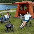 Folding Hammock Camping Chair, Grey, 2-Pack with Steel Frame
