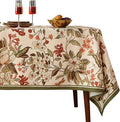 ISAENNE Designer Bohemian Linen Extra Long Rectangle Tablecloth, Colorful by Isaennehomedecoration