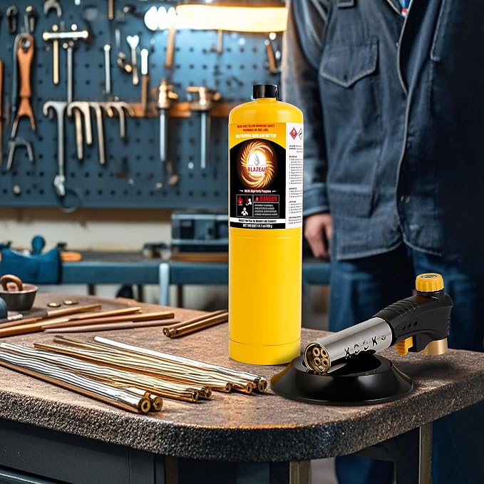 KOOKCOOK Propane Torch Head, Quad-Flame Blow Torch Kit - Image 8