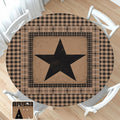 Western Texas Star Round Fitted Tablecloth by Unknown