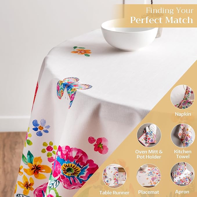 Maison d' Hermine Table Cloth Round Table 100% Cotton 69 Inches Tablecloth - Image 5