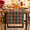 Green Red Plaid Christmas Table Runner, Winter Holiday Table Runners 72 inches by AQOTHES