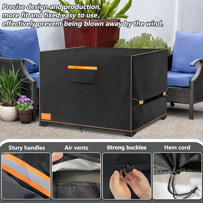 Fire Pit Cover, Outdoor Heavy Duty 600D 100% Waterproof Fire Pit Cover Square - Image 6