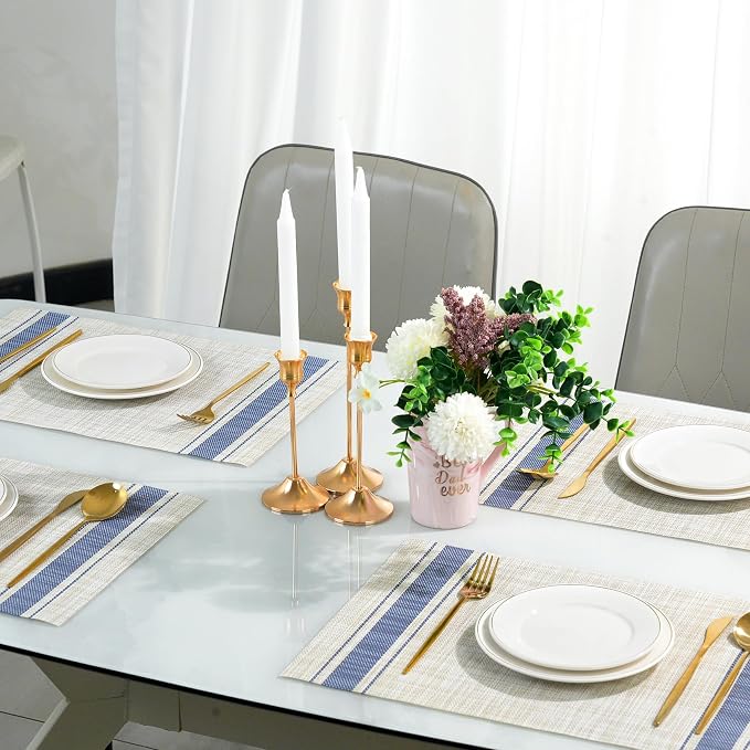 Placemats Set of 8，Non-Slip PVC Weave Table Mats Easy to Clean，Heat Resistant - Image 5