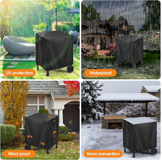Outdoor Prep Table Cover for Inkmin Double-Shelf Movable Dining Cart Table - Image 7