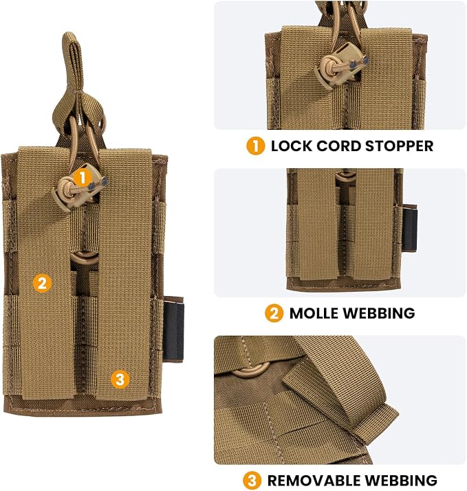 EXCELLENT ELITE SPANKER Tactical Open-Top Single/Double/Triple Molle Mag Pouch - Image 4