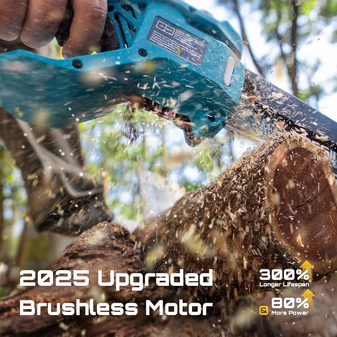 SEESII 8-Inch Cordless Mini Chainsaw, 2025 Upgraded Brushless Motor, Electric - Image 4