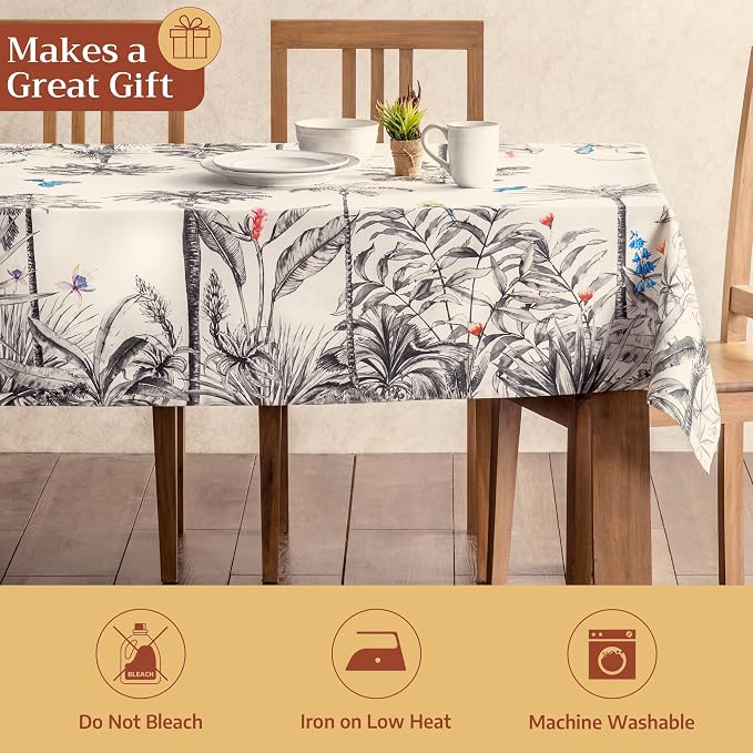 Maison d' Hermine Table Cloth Square Table 100% Cotton 60 x 60 Inches Fall - Image 5