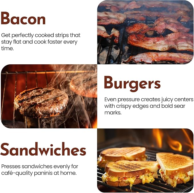 Bellemain Bacon Press Rectangle | Heavy-Duty Cast Iron Grill Press - Image 9