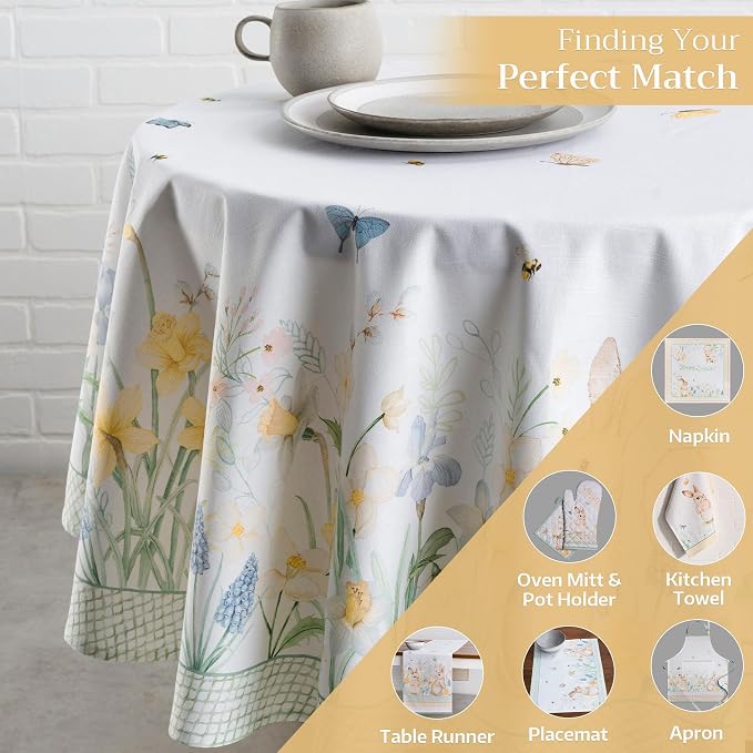 Maison d' Hermine Table Cloth Round Table 100% Cotton 69 Inches Tablecloth - Image 6