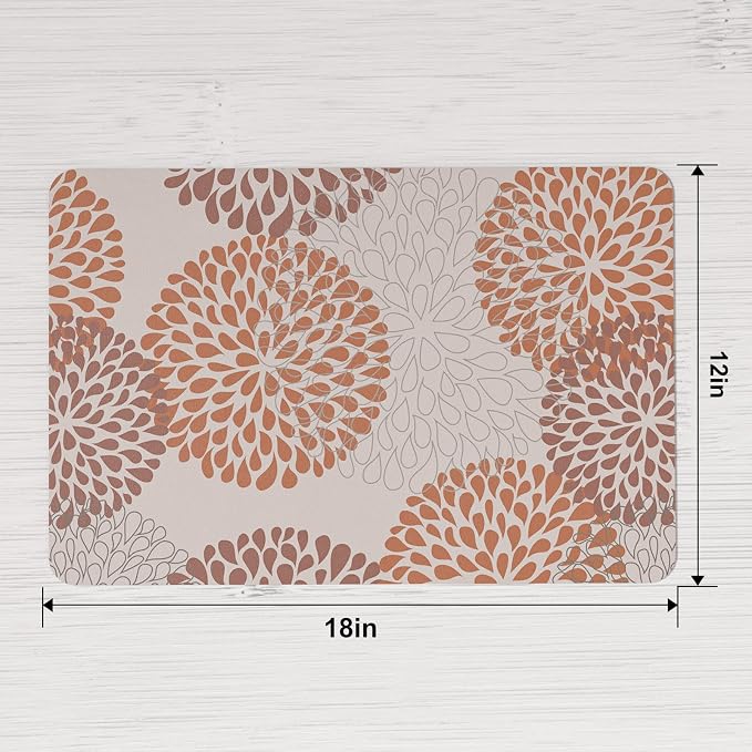QIYI Placemats Set of 6, 12x18 Inch Faux Leather Place Mats - Image 3