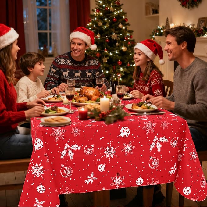 misaya Rectangle Waterproof Vinyl Table Cloth, Wipeable Tablecloth - Image 2