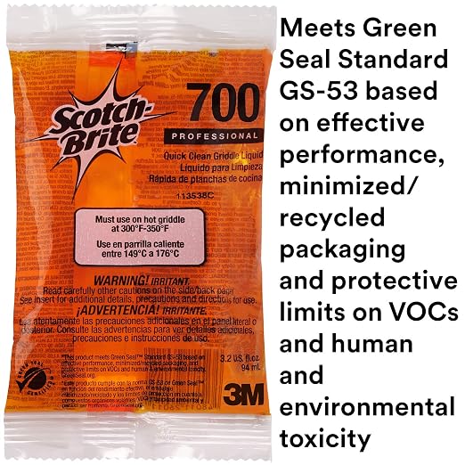 3M Scotch-Brite Griddle Cleaning, Quick Clean Liquid 700-40, 3.2 Oz Packet - Image 5