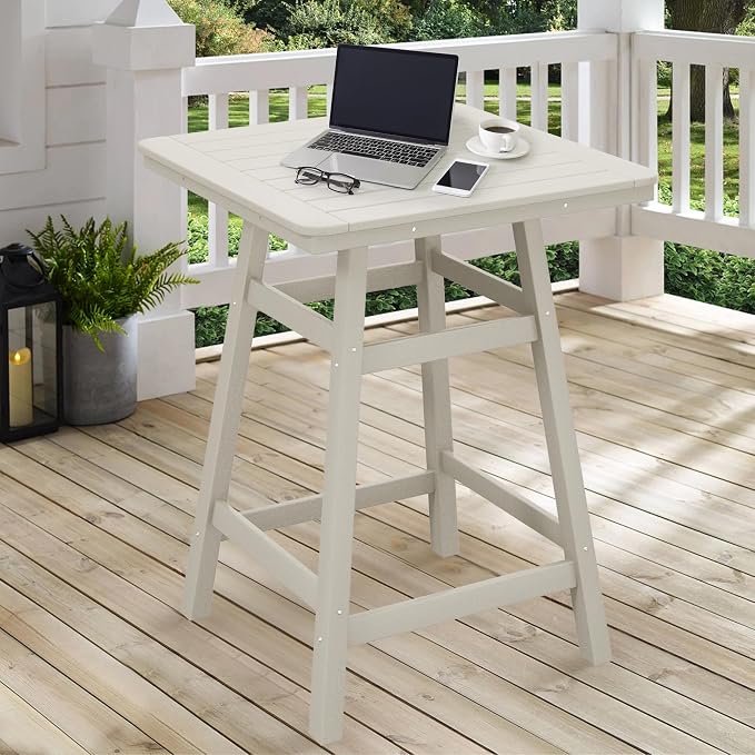 Costaelm Outdoor Bar Table, Patio Bistro Dining Pub Table - Image 8