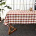 Gingham Table Cloth for Rectangle Tables Orange Checkered Plaid Tablecloth by Yofori