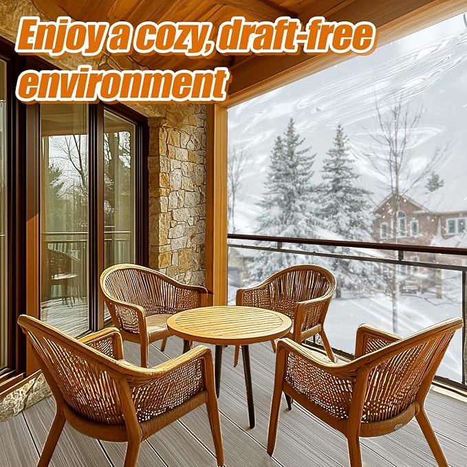 6x8ft Anti-Tear Clear Tarp Waterproof - Image 4