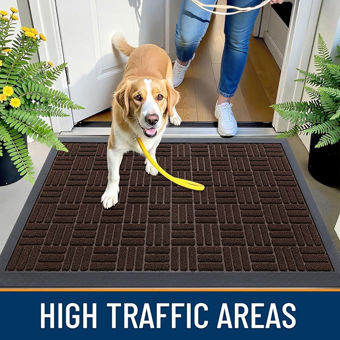 OLANLY Front Door Mat Outside Entrance 71x47, Heavy Duty Sturdy Natural Rubber - Image 6