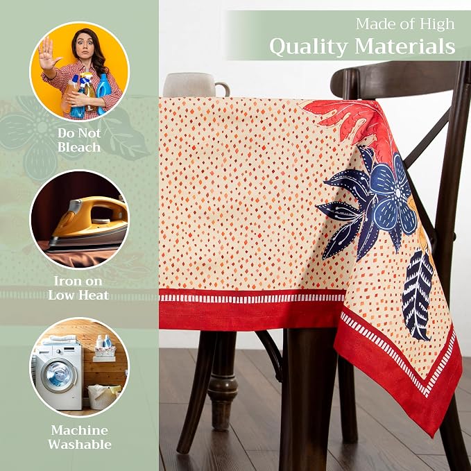 Maison d' Hermine Table Cloth Rectangle Table 100% Cotton 70 x 90 Inches Fall - Image 3