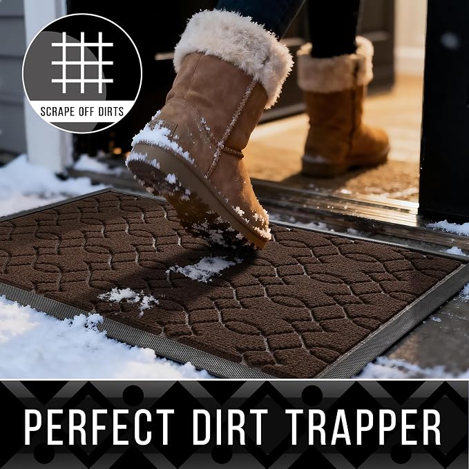Yimobra Large Door Mat 47x24, All-Season Waterproof Doormat Outdoor Entrance - Image 3