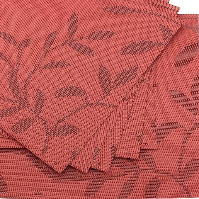 Gugrida Place Mats PVC Set of 6, Table Placemats Set of 6 PVC Table Mats - Image 7