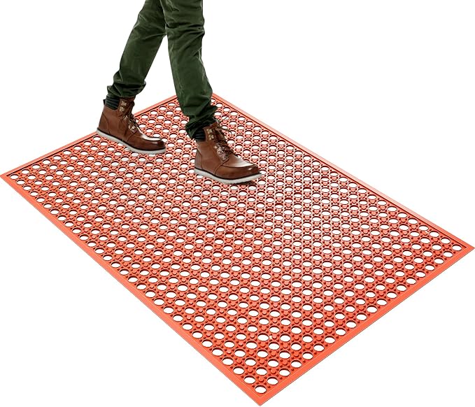 Outdoor Rubber Mat Kitchen Anti-Fatigue Entrance Floor Mats Commercial by Wizgree