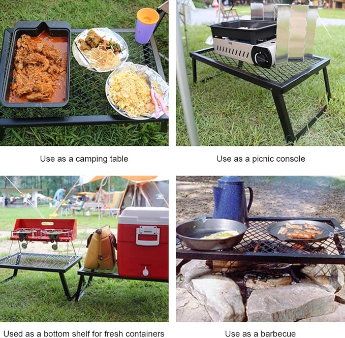 Campfire Grill Grate, Heavy Duty Folding Kitchen | Camping Grate Over Fire - Image 3