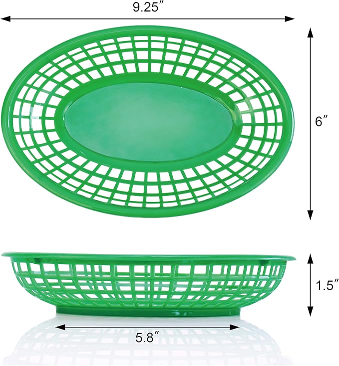 New Star Foodservice 44126 Fast Food Baskets, 9 1/4-Inch x 6-Inch Oval - Image 4