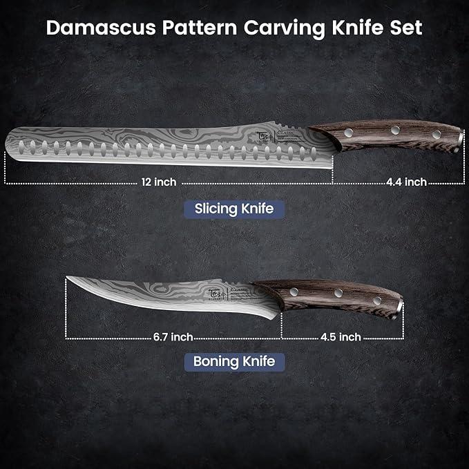 Brisket Slicing Knife Set, Carving and Boning Knife - Image 2