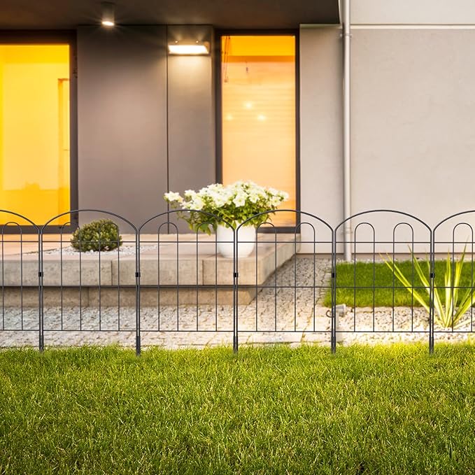 28 Pack Decorative Garden Fence Outdoor 24in x 30ft Coated Metal RustProof - Image 7