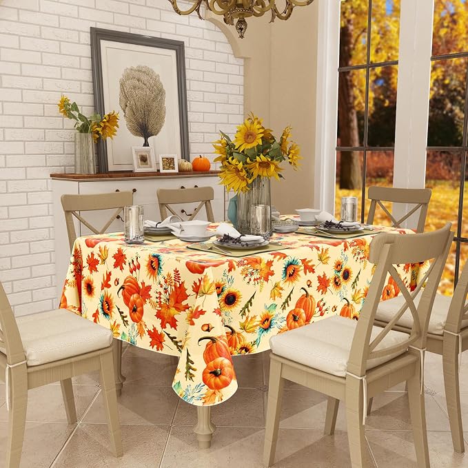 misaya Rectangle Waterproof Vinyl Table Cloth, Wipeable Tablecloth - Image 6