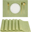Placemats Set of 6，Christmas Non-Slip PVC Weave Table Mats Easy to Clean，Heat by flohar