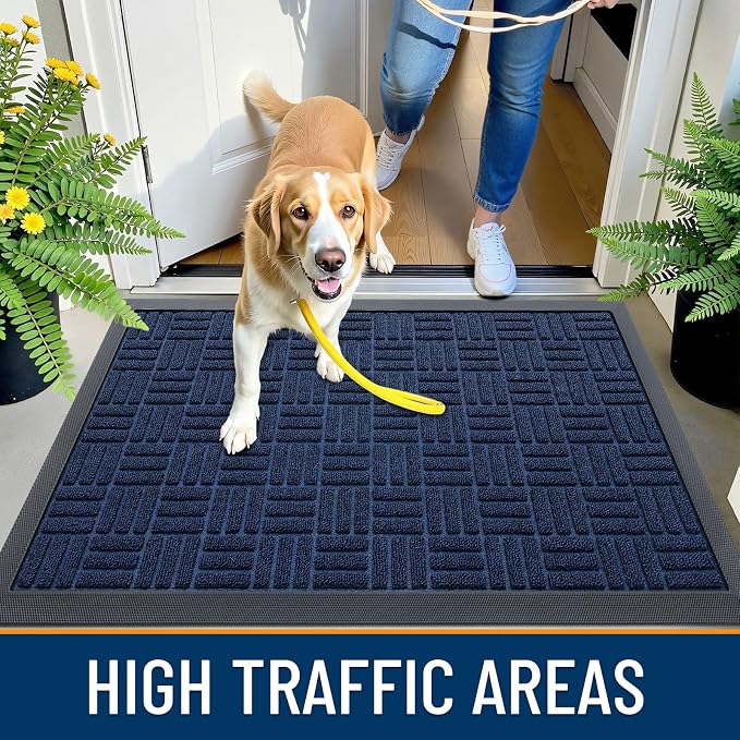 OLANLY Front Door Mat Outside Entrance 47x32, Heavy Duty Sturdy Natural Rubber - Image 6