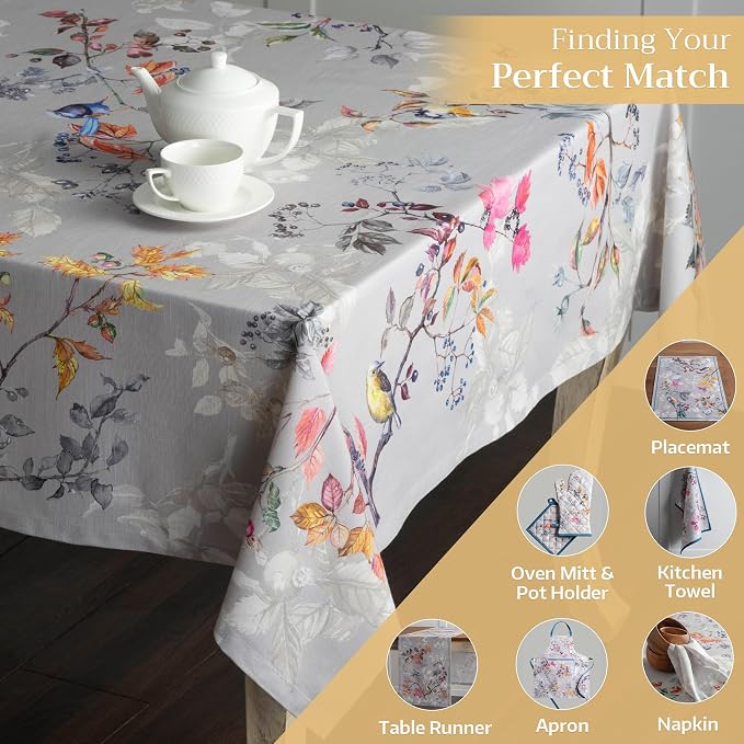 Maison d' Hermine Table Cloth Square Table 100% Cotton 60 x 60 Inches Fall - Image 6