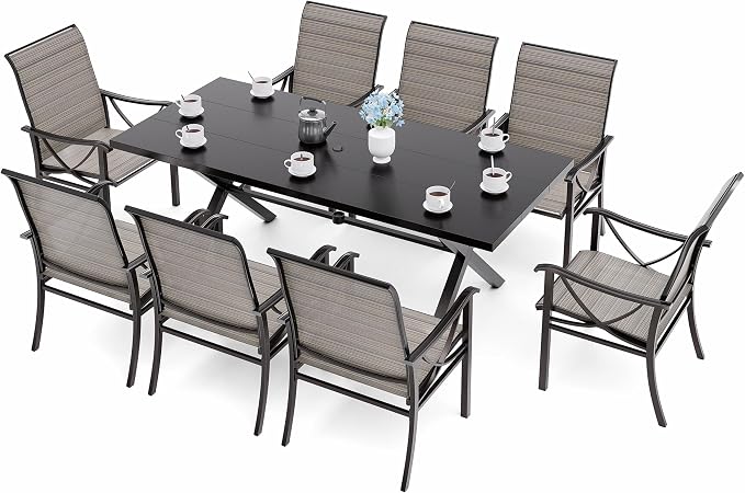 Kurapika 9-Piece Patio Dining Set, Patio Furniture Set - Image 8