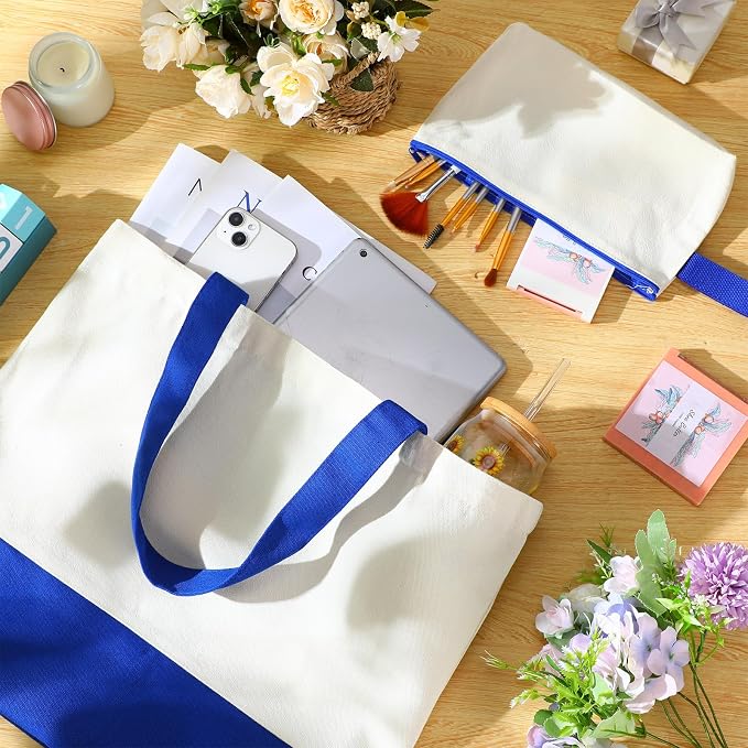 Sanwuta 24 Pcs Canvas Tote Bags Bulk - Image 5