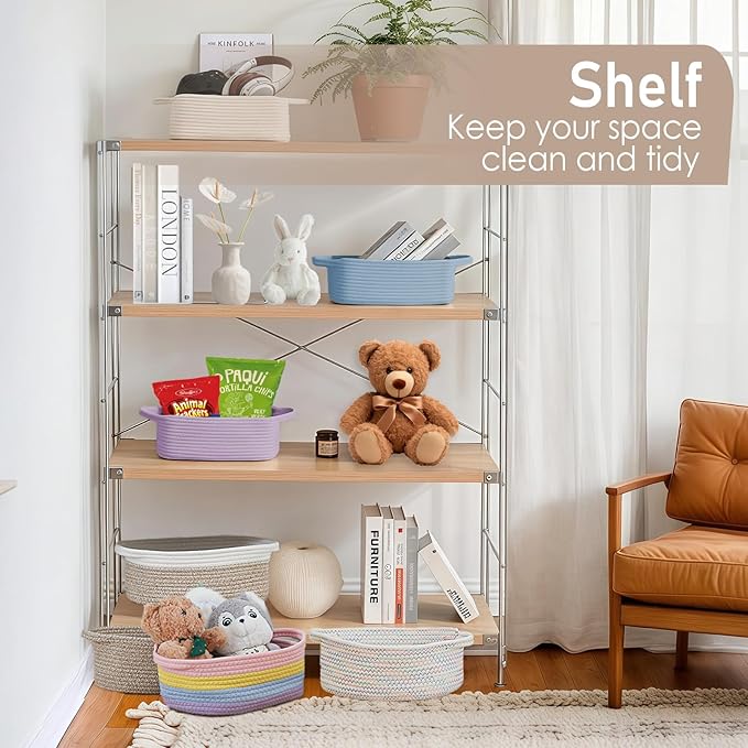 Woven Basket, Small Rope Storage Bin - Image 6