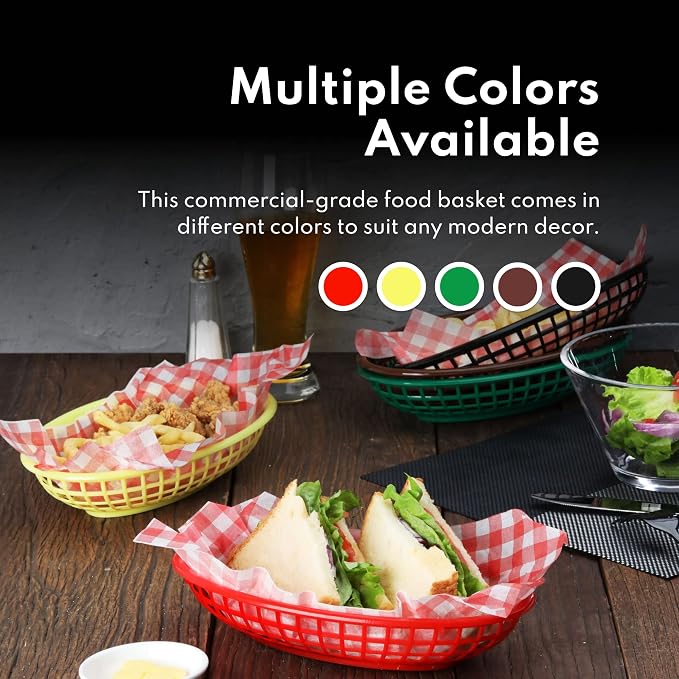 New Star Foodservice 44188 Fast Food Baskets, 9.25 x 6 inch Oval - Image 8