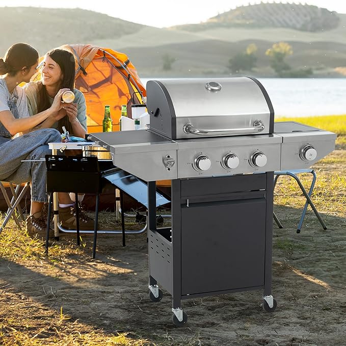 Zateety 3 Burner Propane Grill by Zateety