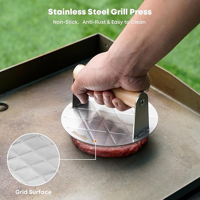 Barbecue Tool Sets: Stainless Steel Griddle Breakfast Set, 10 Pieces