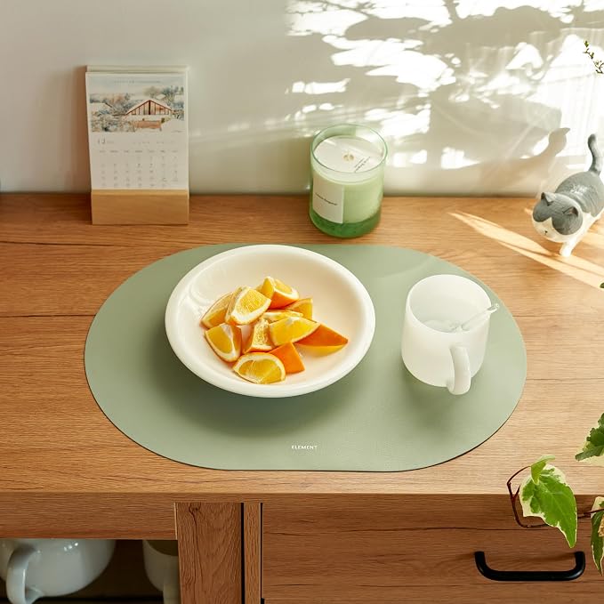 Matt Oval Silicone Placemats Set of 4 - Image 7
