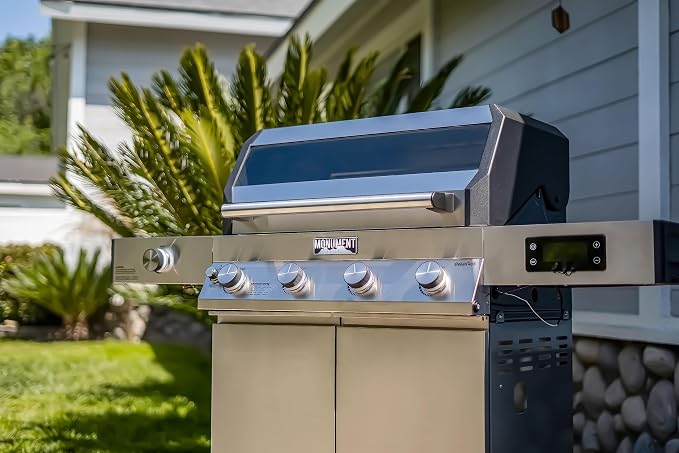 Monument Grills 4+1 Liquid Propane Gas Smart BBQ Grill, 4 Burners & 1 Side - Image 3