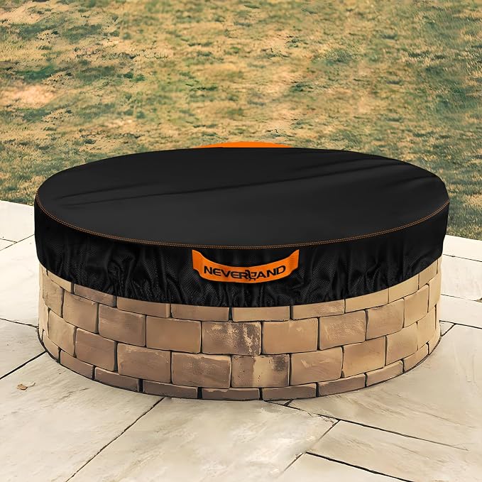 NEVERLAND Round Fire Pit Cover for In-Ground Fire Pits, 52-57 Inch Heavy Duty by Professionalcoversellers