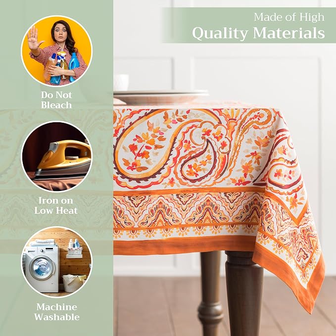 Maison d' Hermine Table Cloth Rectangle Table 100% Cotton 60 x 108 Inches Fall - Image 3